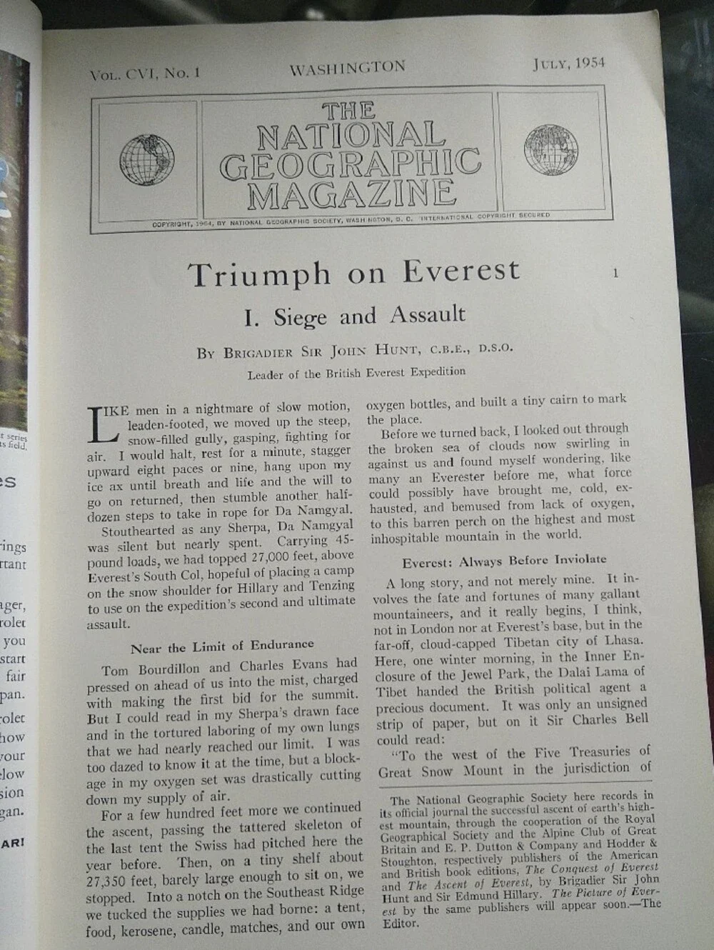 National Geogrphic July 1954